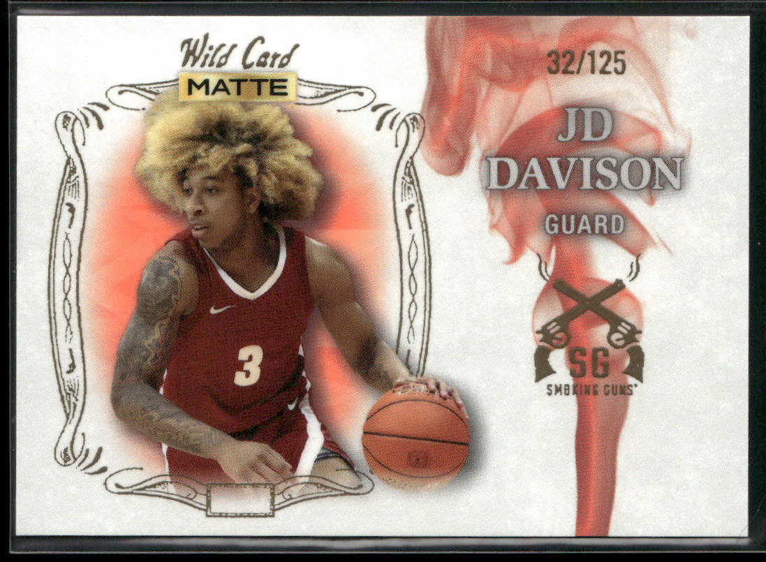 JD Davison 2022 Wild Card Matte Smoking Guns White/Red #SG-12 SN