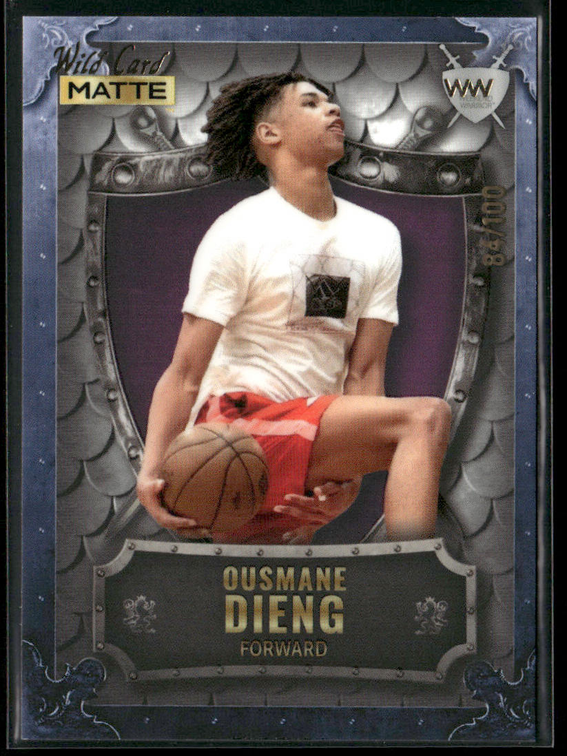 Ousmane Dieng 2022 Wild Card Matte Weekend Warrior Cobalt/White/Purple #WW-26 SN