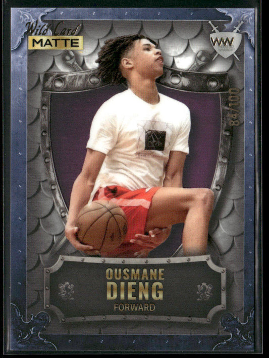 Ousmane Dieng 2022 Wild Card Matte Weekend Warrior Cobalt/White/Purple #WW-26 SN