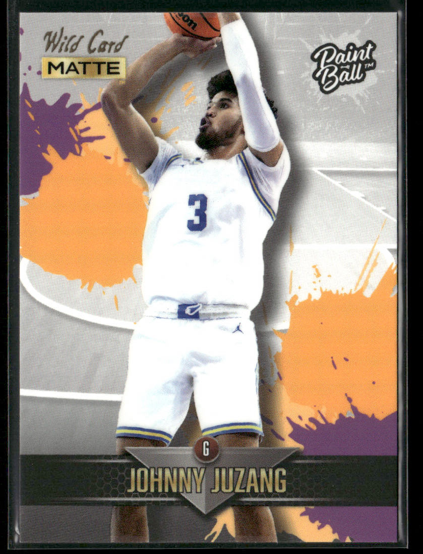Johnny Juzang 2022 Wild Card Matte PaintBall White/Orange Splotch #PB-12