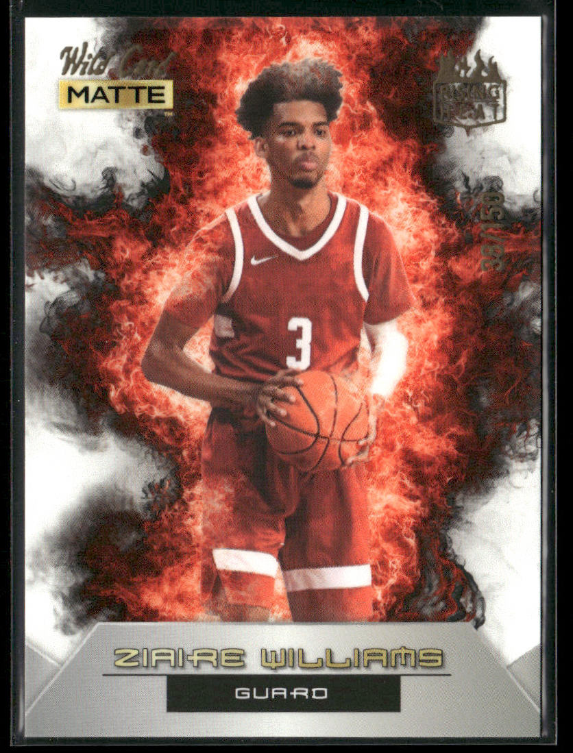 Ziaire Williams 2022 Wild Card Matte Rising Heat White/Red #RH-25 SN Grizzlies