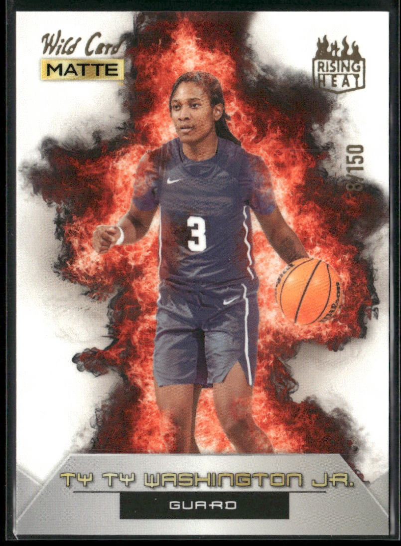 TyTy Washington 2022 Wild Card Matte Rising Heat White/Red #RH-24 SN Wildcats