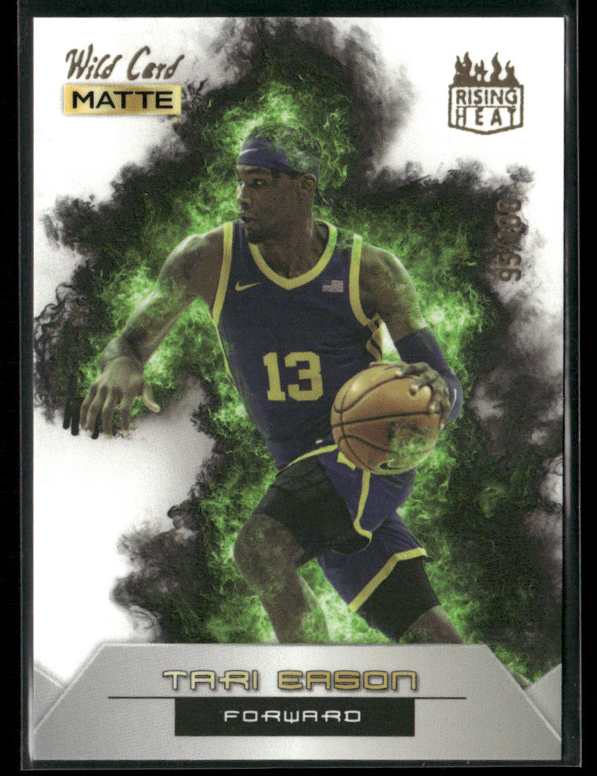 Tari Eason 2022 Wild Card Matte Rising Heat White/Green #RH-22 SN LSU Tigers