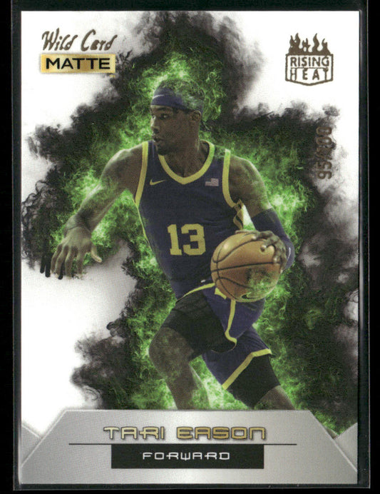 Tari Eason 2022 Wild Card Matte Rising Heat White/Green #RH-22 SN LSU Tigers