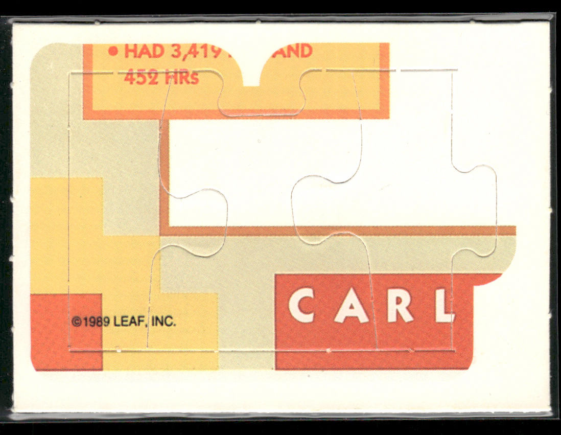 Carl Yastrzemski 1990 Donruss Carl Yastrzemski Puzzle #55-57 Boston Red Sox front