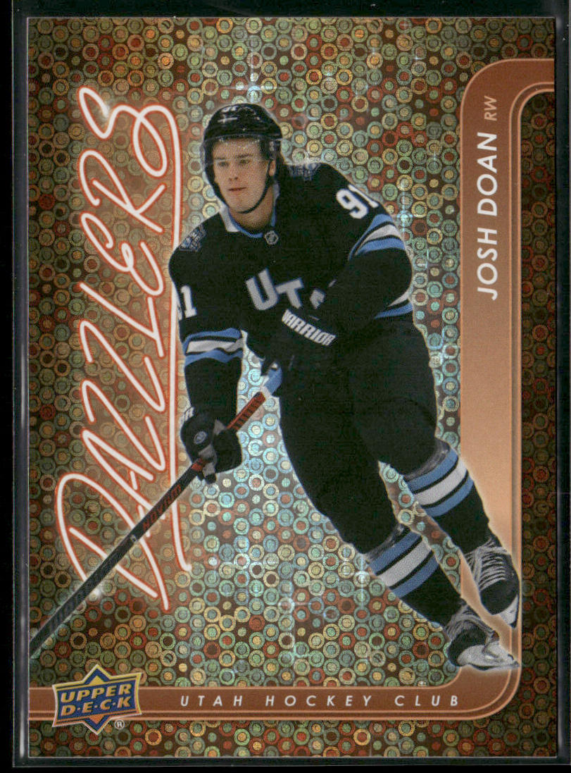 Josh Doan 2024-25 Upper Deck Dazzlers Orange #DZ-90 Utah Hockey Club front
