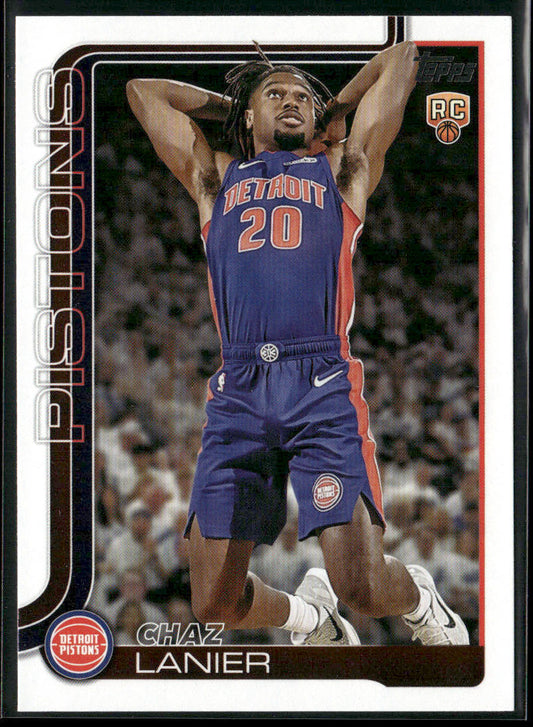 Chaz Lanier 2025-26 Topps #238 RC Detroit Pistons