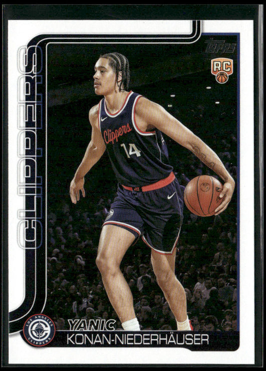 Yanic Konan-Niederhäuser 2025-26 Topps #230 RC Los Angeles Clippers