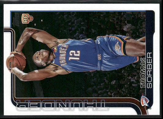 Thomas Sorber 2025-26 Topps Holiday #H175 RC Oklahoma City Thunder
