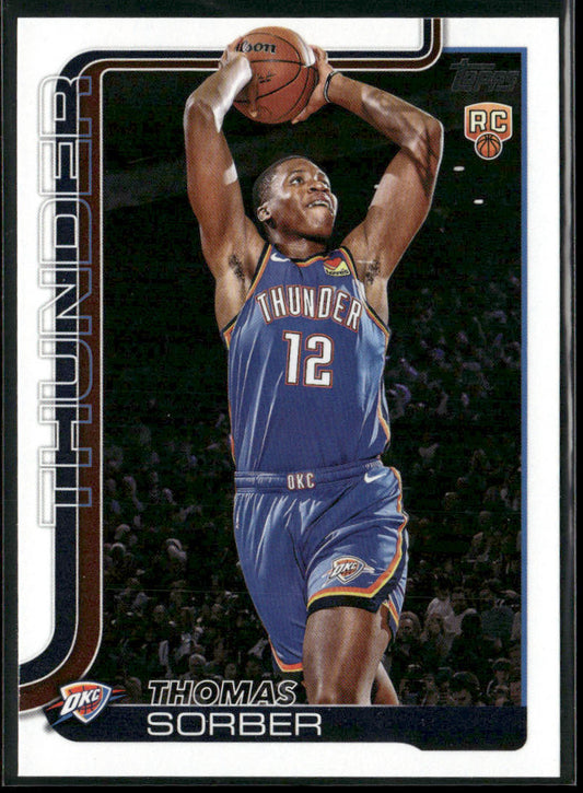 Thomas Sorber 2025-26 Topps #215 RC Oklahoma City Thunder