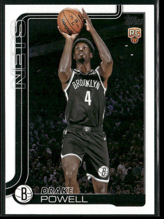 Drake Powell 2025-26 Topps #222 RC Brooklyn Nets front