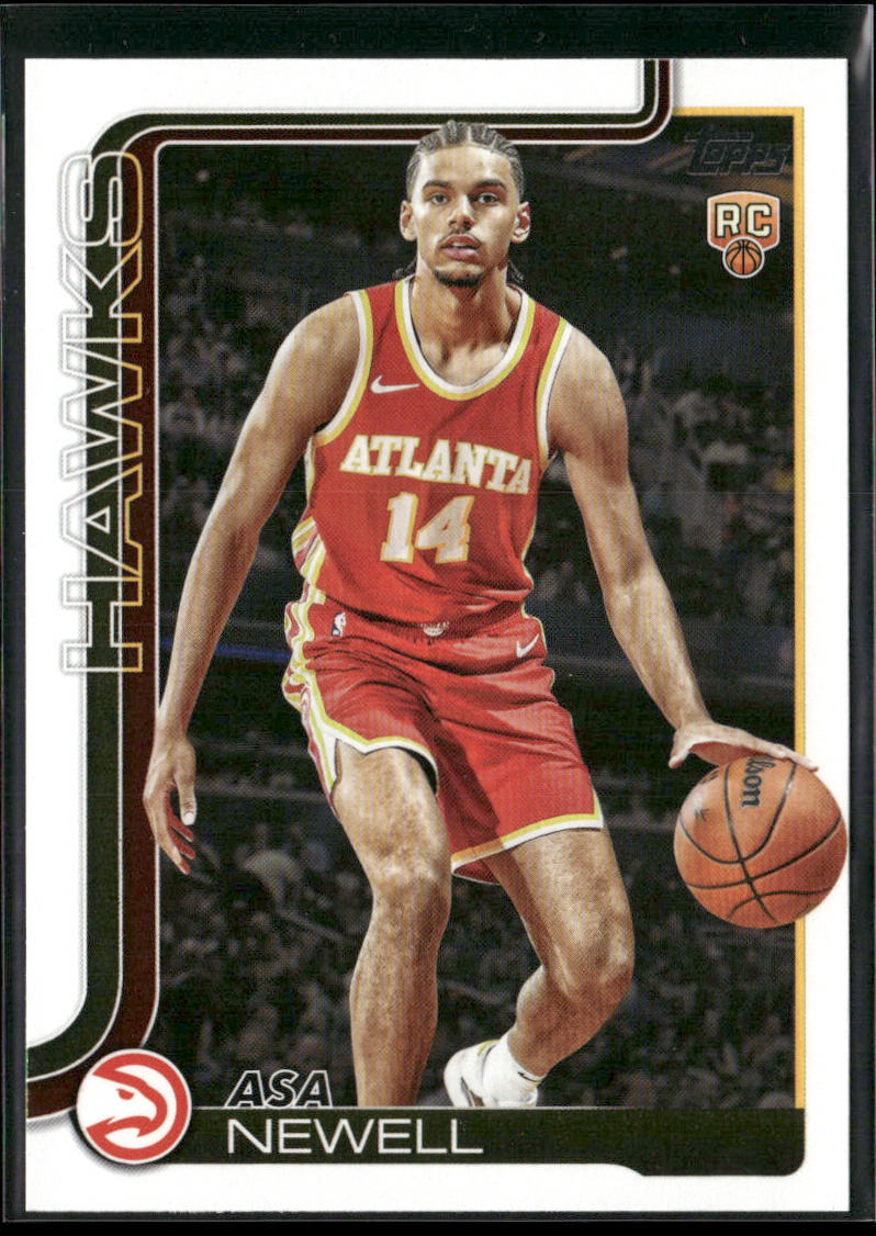 Asa Newell 2025-26 Topps #223 RC Atlanta Hawks