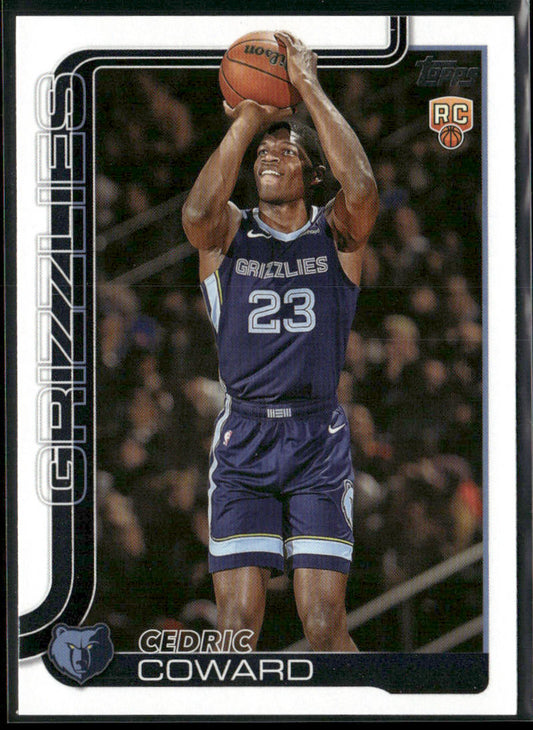 Cedric Coward 2025-26 Topps #211 RC Memphis Grizzlies front