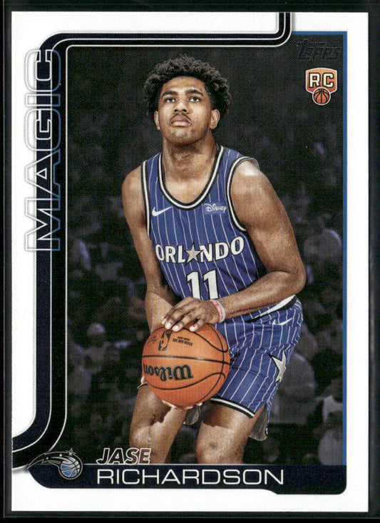 Jase Richardson 2025-26 Topps #225 RC Orlando Magic front