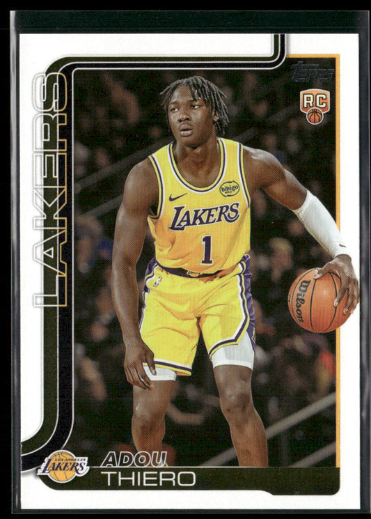 Adou Thiero 2025-26 Topps #236 RC Los Angeles Lakers front