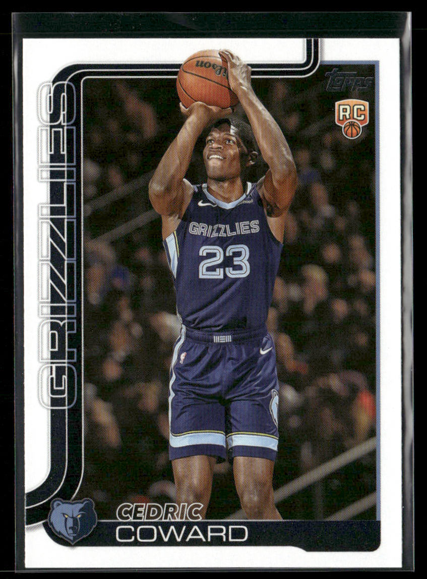 Cedric Coward 2025-26 Topps #211 RC Memphis Grizzlies front
