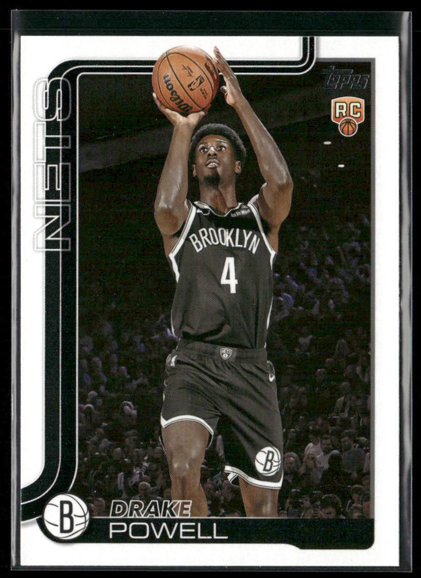 Drake Powell 2025-26 Topps #222 RC Brooklyn Nets front