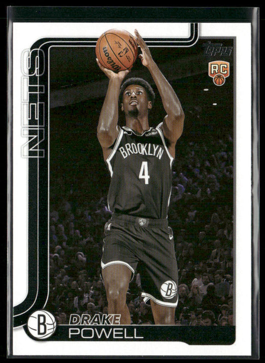 Drake Powell 2025-26 Topps #222 RC Brooklyn Nets front