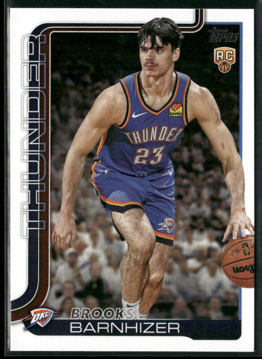 Brooks Barnhizer 2025-26 Topps #245 RC Oklahoma City Thunder