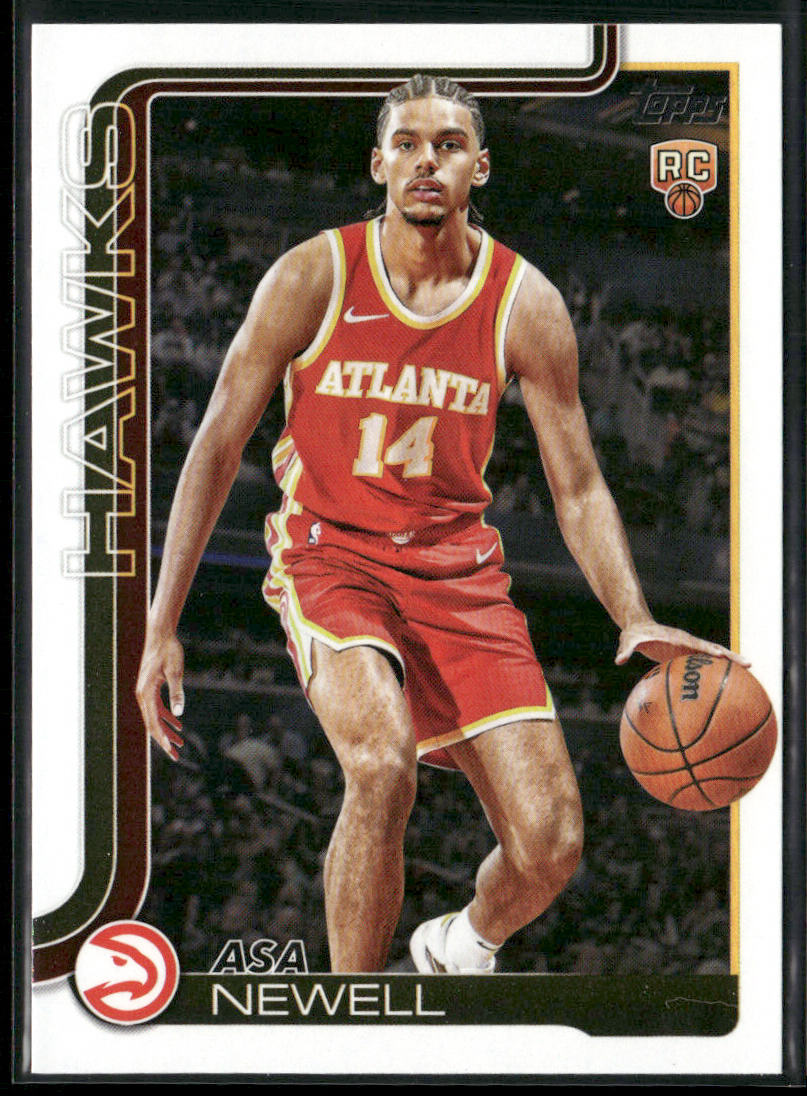 Asa Newell 2025-26 Topps #223 RC Atlanta Hawks front