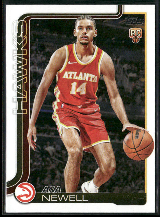 Asa Newell 2025-26 Topps #223 RC Atlanta Hawks front