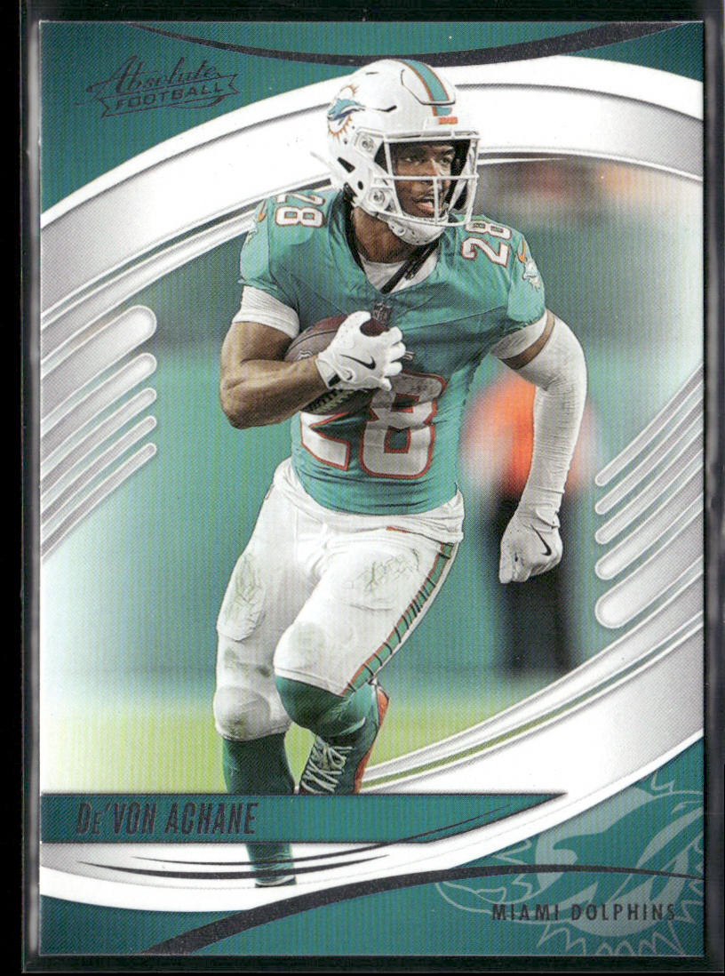 De'Von Achane 2025 Panini Absolute Retail #85 Miami Dolphins front