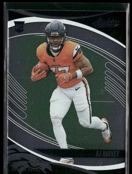 RJ Harvey 2025 Panini Absolute Retail #173 RC Denver Broncos