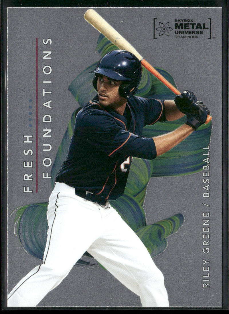 Riley Greene 2022 SkyBox Metal Universe Champions Fresh Foundations #FF17 front