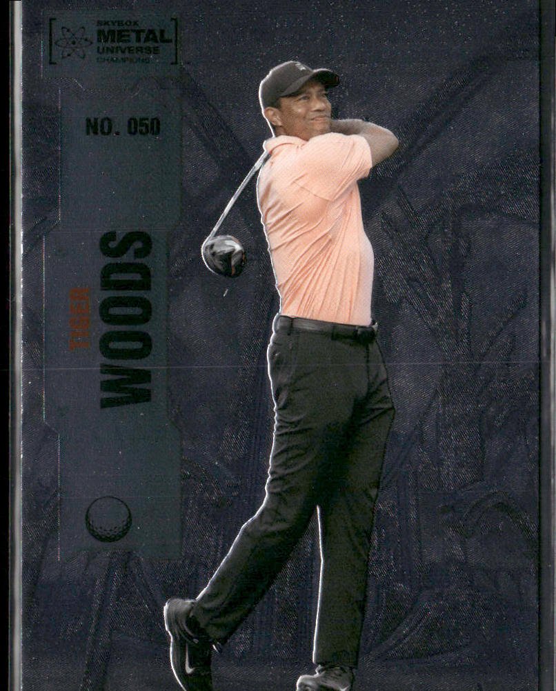 Tiger Woods 2022 SkyBox Metal Universe Champions #050 Sheffield United front