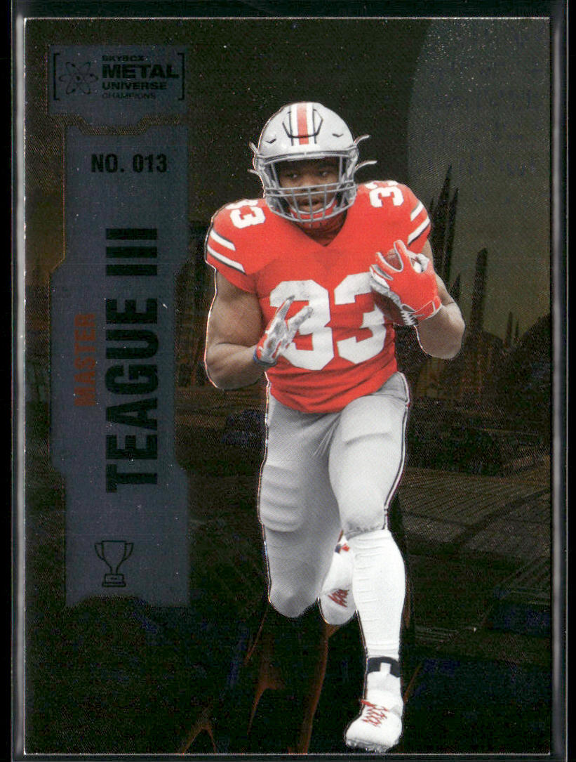 Master Teague 2022 SkyBox Metal Universe Champions #013 front
