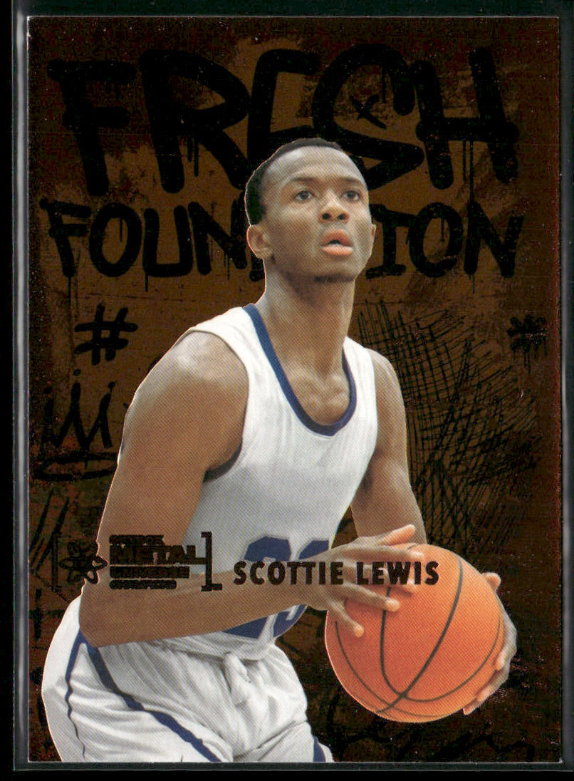 Scottie Lewis 2021 SkyBox Metal Universe Champions Fresh Foundation Copper #FF46 front