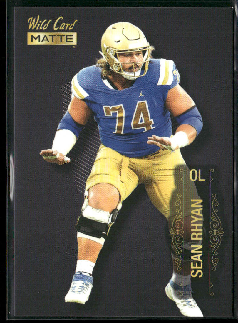 Sean Rhyan 2022 Wild Card Matte Black #MB-99 UCLA Bruins