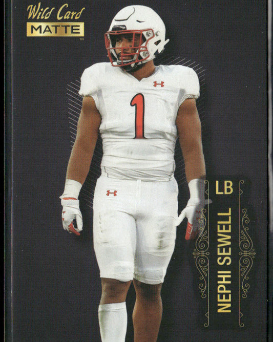 Nephi Sewell 2022 Wild Card Matte Black #MB-89 Utah Utes