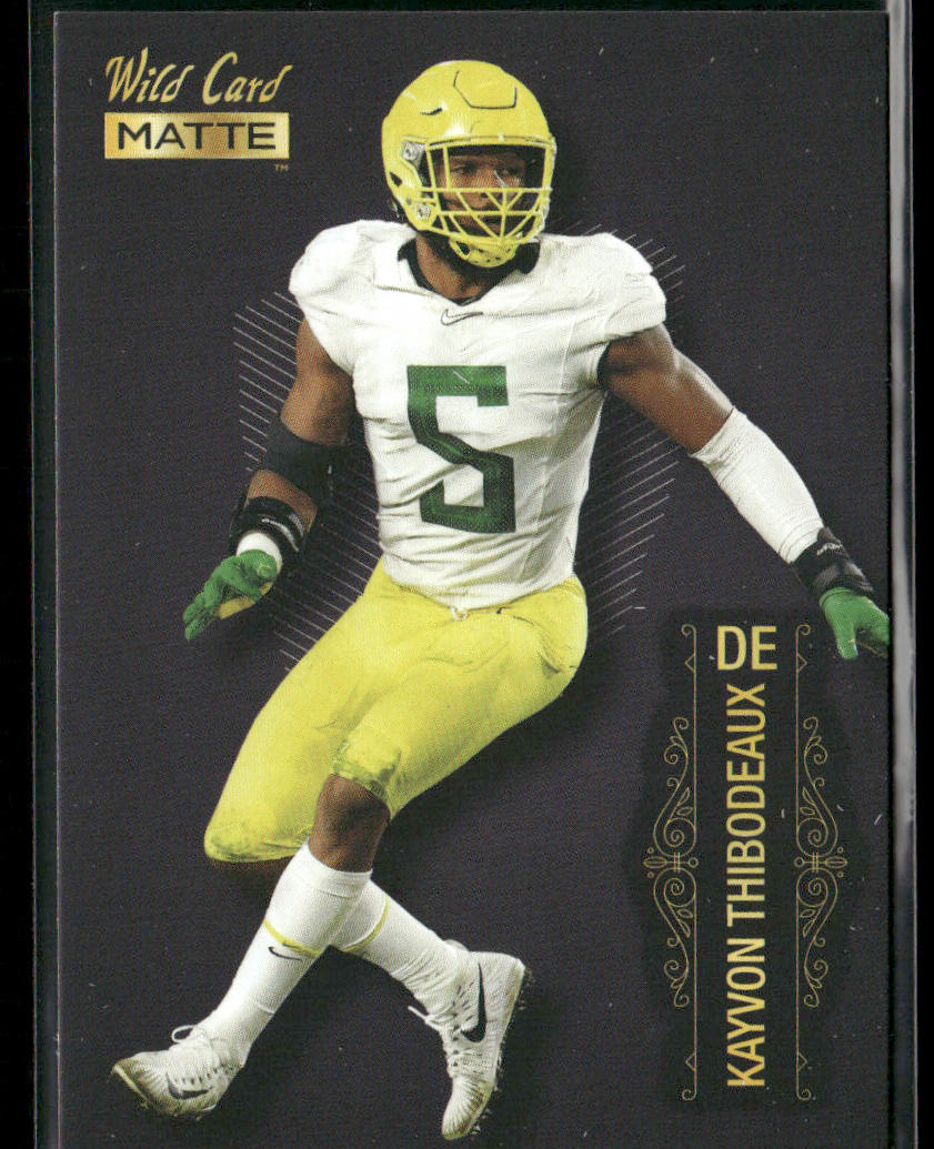 Kayvon Thibodeaux 2022 Wild Card Matte Black #MB-69 Oregon Ducks