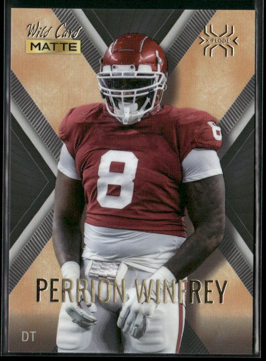 Perrion Winfrey 2022 Wild Card Matte X-Plode Black/Gold X #MXP-41 SN Sooners