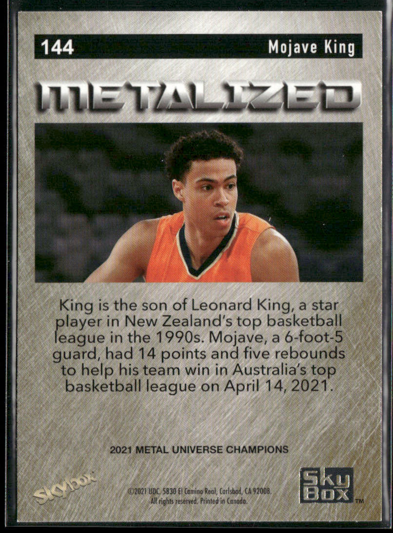 Mojave King 2021 SkyBox Metal Universe Champions #144