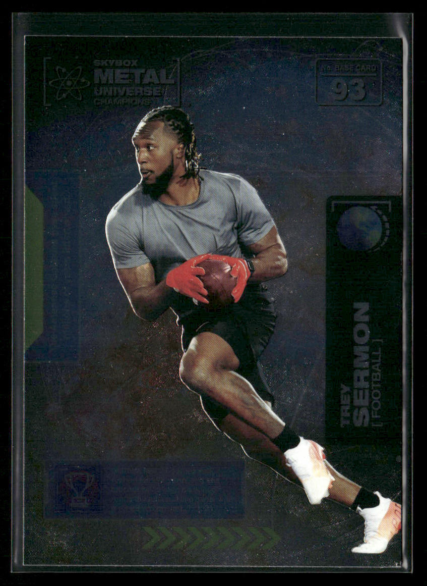 Trey Sermon 2021 SkyBox Metal Universe Champions #93 front