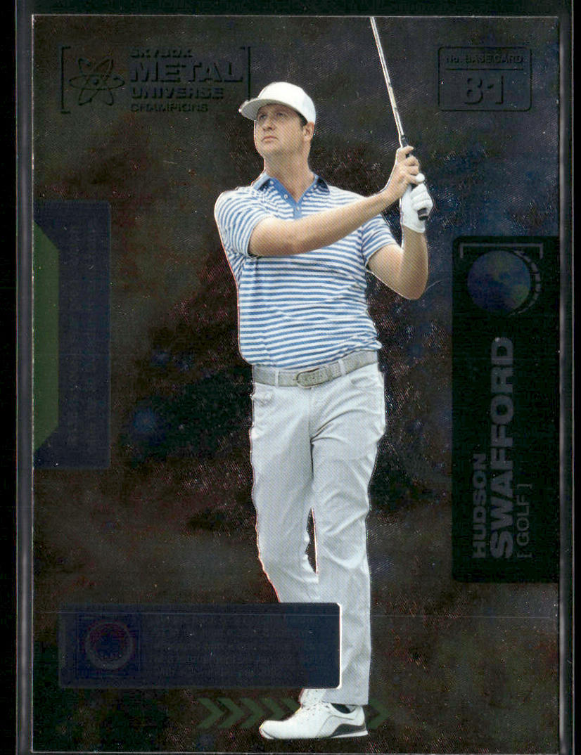 Hudson Swafford 2021 SkyBox Metal Universe Champions #81 front