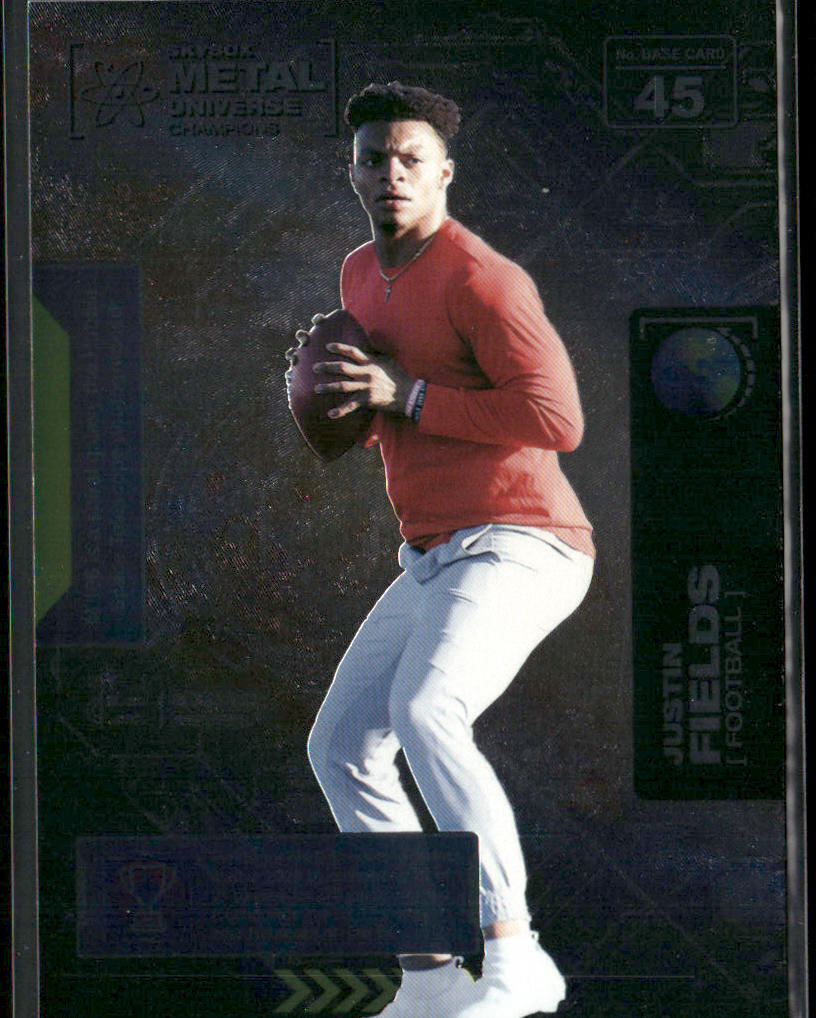 Justin Fields 2021 SkyBox Metal Universe Champions #45 front