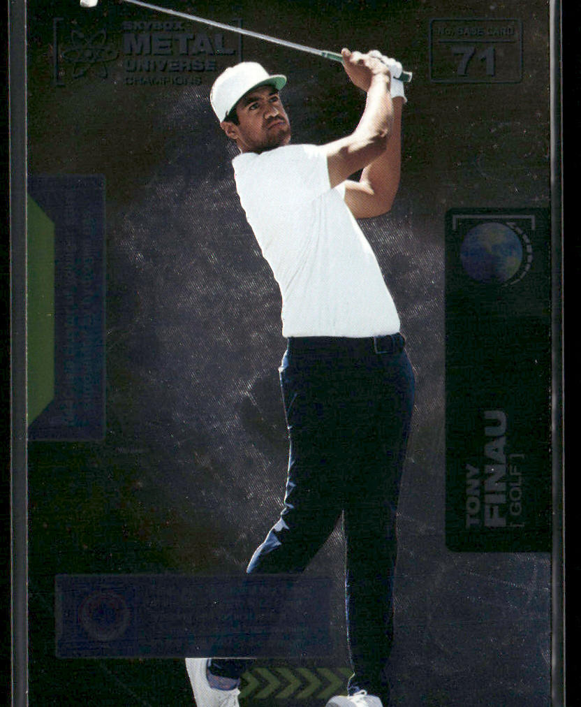 Tony Finau 2021 SkyBox Metal Universe Champions #71 RC front