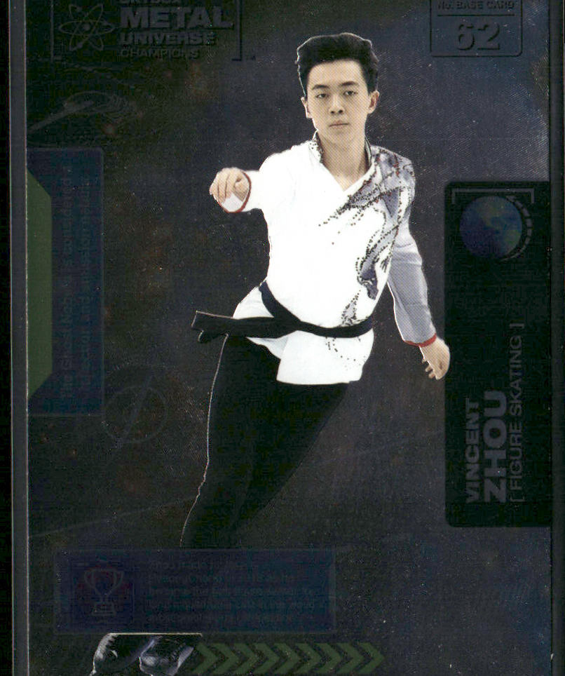 Vincent Zhou 2021 SkyBox Metal Universe Champions #62 front
