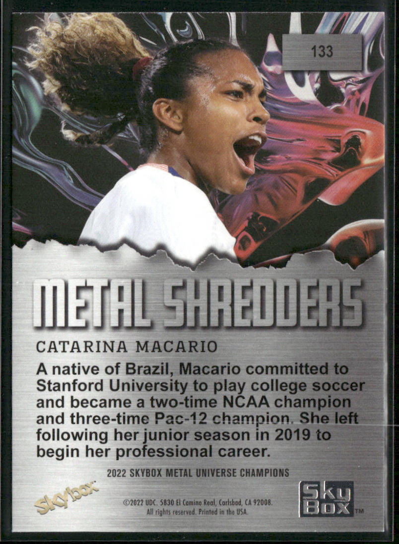 Catarina Macario 2022 SkyBox Metal Universe Champions #133