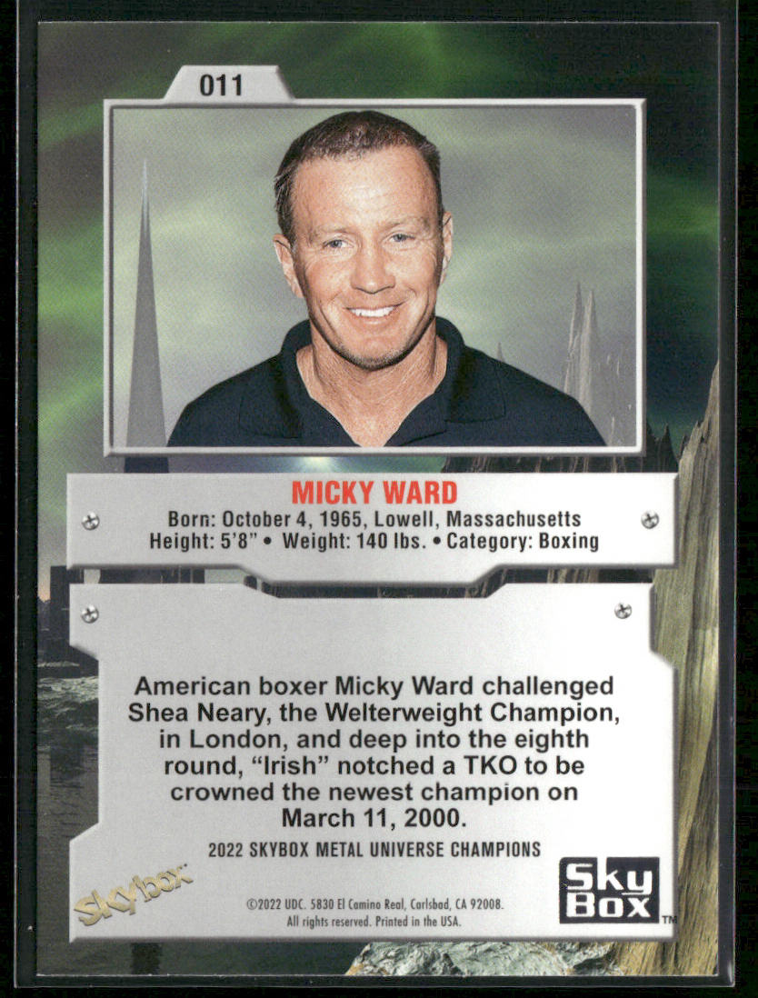 Micky Ward 2022 SkyBox Metal Universe Champions Aqua #011