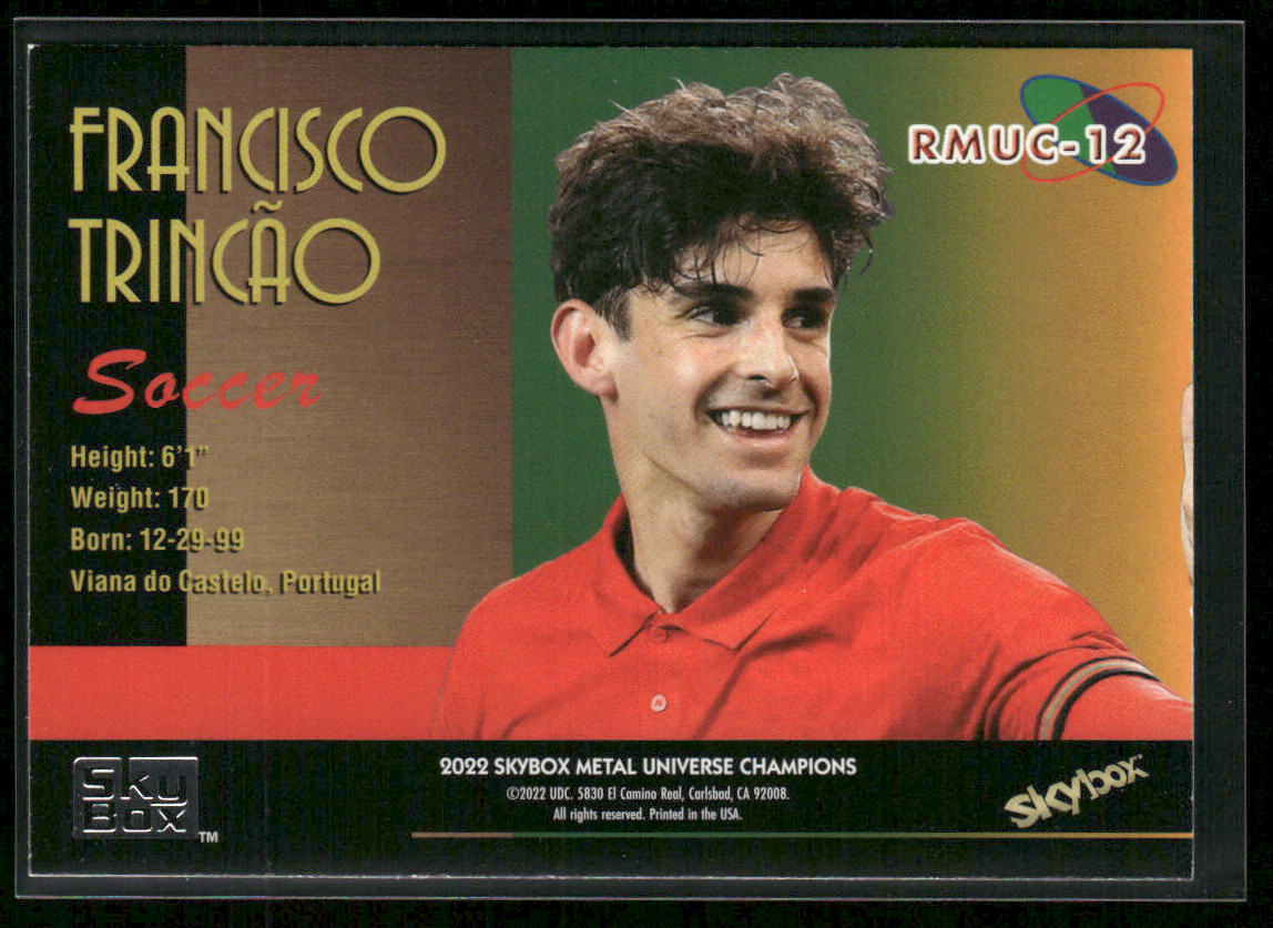 Francisco Trincao 2022 SkyBox 1997-98 Retro Metal Universe Champions #RMUC-12