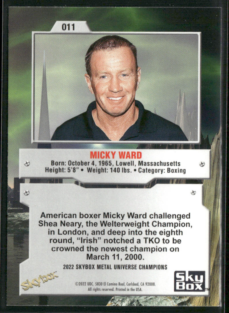 Micky Ward 2022 SkyBox Metal Universe Champions #011 back