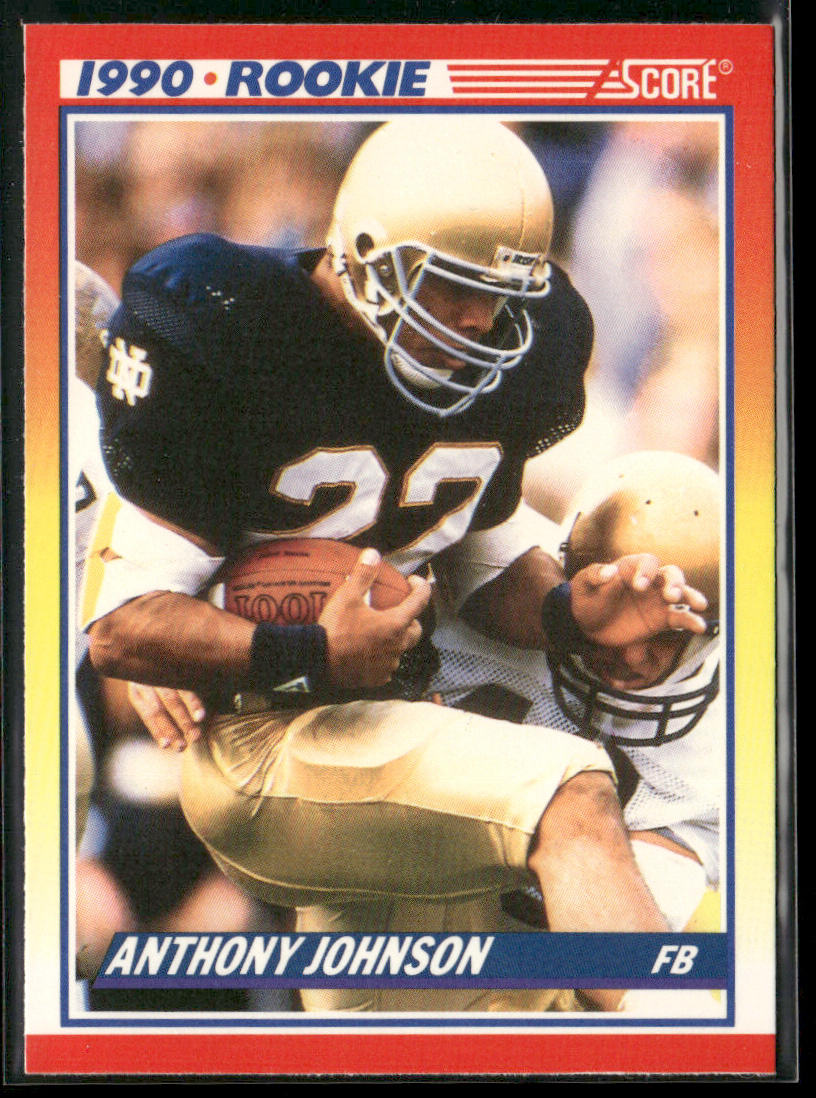 Anthony Johnson 1990 Score #624 RC Notre Dame Fighting Irish front