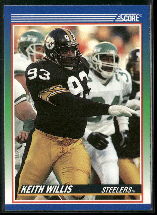 Keith Willis 1990 Score #420 Pittsburgh Steelers front