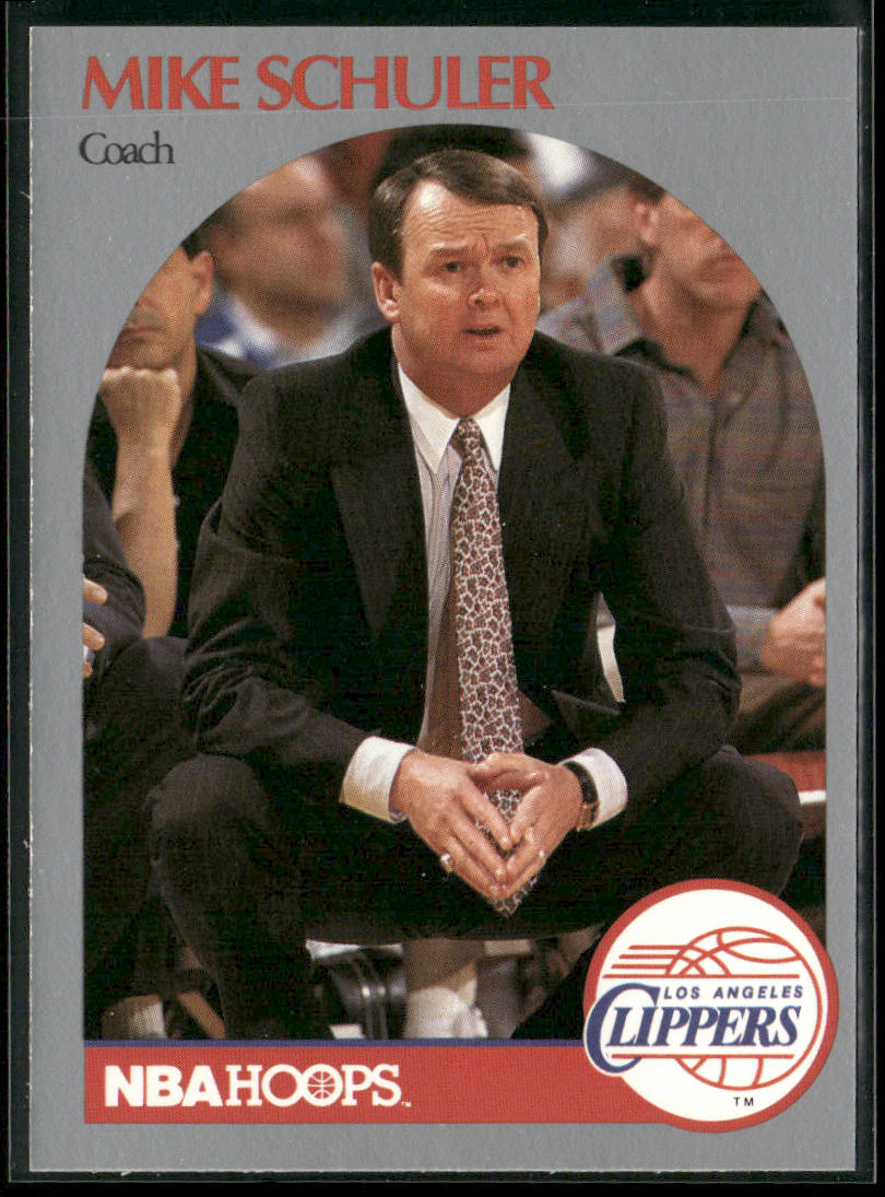 Mike Schuler 1990-91 Hoops #316 Los Angeles Clippers