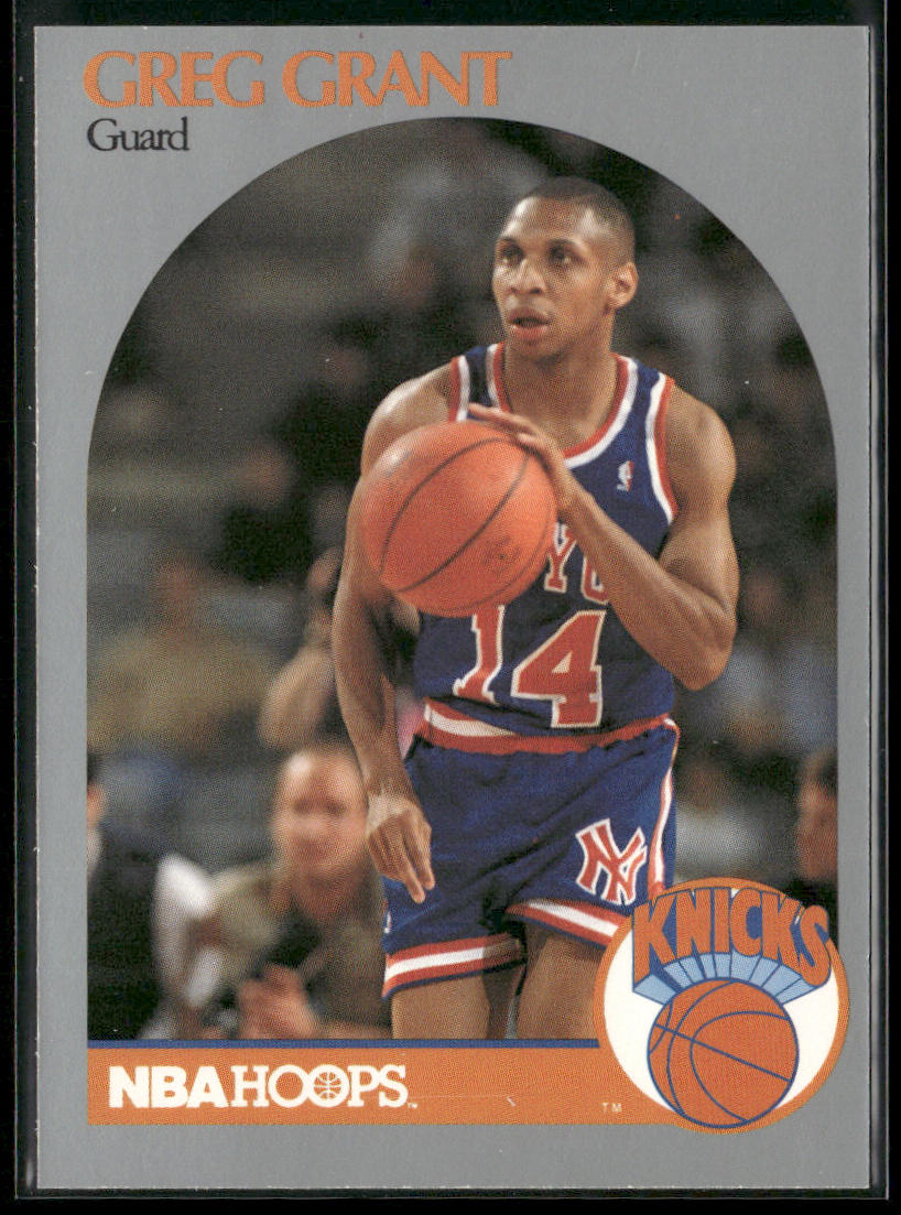 Greg Grant 1990-91 Hoops #421b New York Knicks