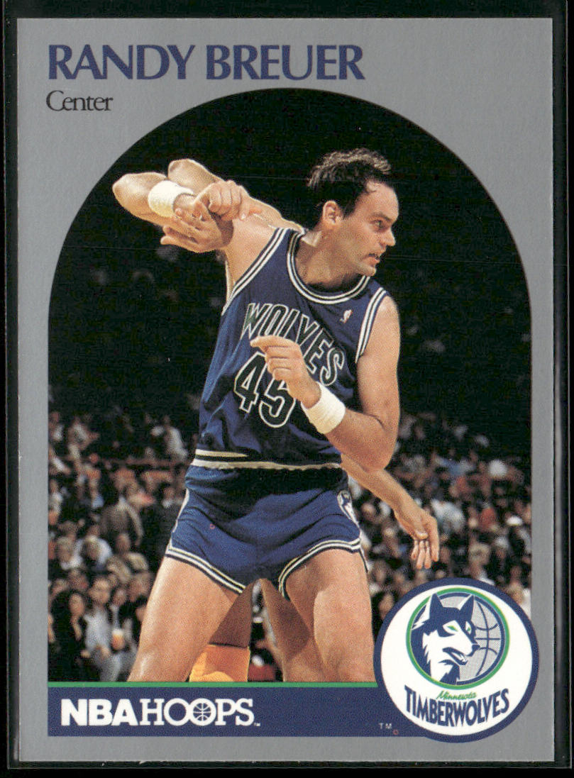 Randy Breuer 1990-91 Hoops #184 Minnesota Timberwolves